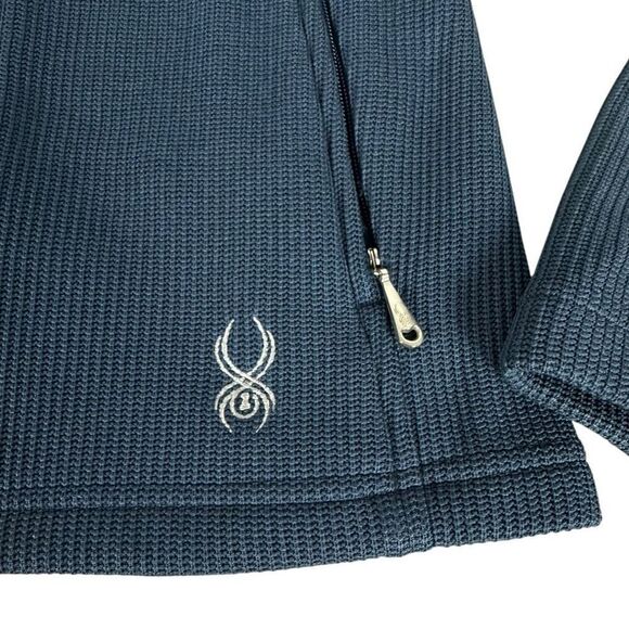Spyder Core Endure Full Zip Mid Weight Core Sweater Size Small Teal Blue - Picture 6 of 8